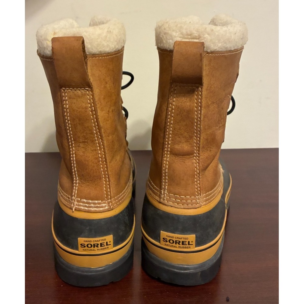Sorel Caribou II Men's Snow Winter Boots Waterproof Tan Fleece Lining Size 12 - Picture 3 of 8